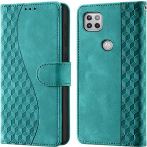for Motorola Moto G 5G / One 5G Ace Wallet Case with Card Holder, RFID Blocking Credit Slots Kickstand Shockproof Phone Cover Fit for Moto One 5G UW ace Phone Case Turquoise