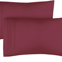 Queen Pillow Cases Set of 2 - Ultra Soft Hotel Quality Pillowcase Covers - Comfy, Cozy & Wrinkle Free - Shrinkage, Stain & Fade Resistant - Machine Washable Pillow Protectors - 2 Piece Set - Burgundy