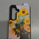 Shorogyt for Samsung Galaxy S25 Wallet Case - Cute Fashion Sunflower Cat Design with Card Holder Kickstand for Magnetic Clasp Back Flip Folio Leather Phone Cases for Wome Girls Men