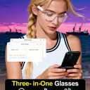 Smart Bluetooth Glasses, AI Voice Translation Eyewear with Integrated Speakers and Microphone, Hands-Free Calling & Music for Sports, Driving and Business, IP65 Rated, Unisex Design