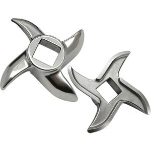 #8 Meat Grinder Blade Stainless Steel Knife Cutter Replacement Parts 2 Pack 