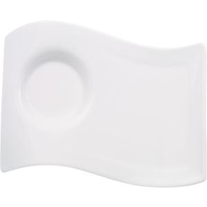 Villeroy & Boch New Wave Cafe Large Party Plate, 8.5 x 6.5 in, Premium Porcelain, White