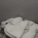 Sealy Electric Blanket Wearable with Foot Pocket, Electric Snuggle Blanket with Sleeves, Flannel & Sherpa Heating Throw with 6 Heat Settings & 2-10 Hours Auto Shut Off, 50 * 70"+18" Beige