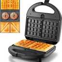 OSTBA 3 in 1 Sandwich Maker Panini Press Waffle Iron Set with 3 Removable Non-Stick Plates, 750 W Toaster Perfect for Sandwiches Grilled Cheese Steak, Black