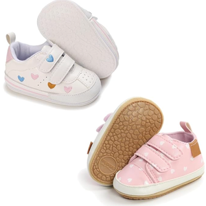 Clowora Baby Boys Girls Shoes Non-Slip Rubber Sole Sneakers Infant First Walking Toddler Crib Shoes Newborn Loafers Flats. 

Size: 12-18 Months Infant