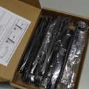 Ravinte Hardware 10 Pack Matte Black Cabinet Pulls, 6-1/4 Inch (160mm) Hole Center Zinc Alloy Drawer Handles for Kitchen Cabinets, Cupboards, Dressers, Square Solid Metal Hardware