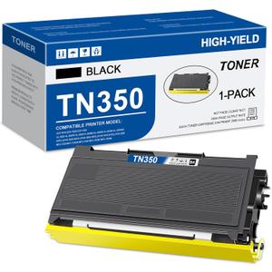 TN350 Toner Cartridge Black Replacement for Brother TN-350 TN350 Compatible with Brother HL-2070N HL-2040 MFC-7420 MFC-7820n intellifax 2820 2920 2850 DCP-7010 DCP-7020 MFC-7220 7225N Printer 1-Pack