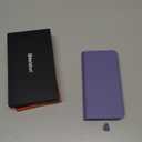 SHIELDON Genuine Leather Case Wallet for iPhone 17 Pro Max 6.9-inch | Folio Magnetic | RFID Blocking Credit Card Holder | Kickstand | Shockproof Phone Cover 2025 | Wisteria Purple