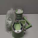 SUSTEAS Rotary Cheese Grater with Handle,Vegetable Slicer with 6 Interchangeable Blades, Reinforced Suction,Easy to Clean,Kitchen Chopper for Crushed Ice,Fruits and Nuts with Blade Storage Case,Green