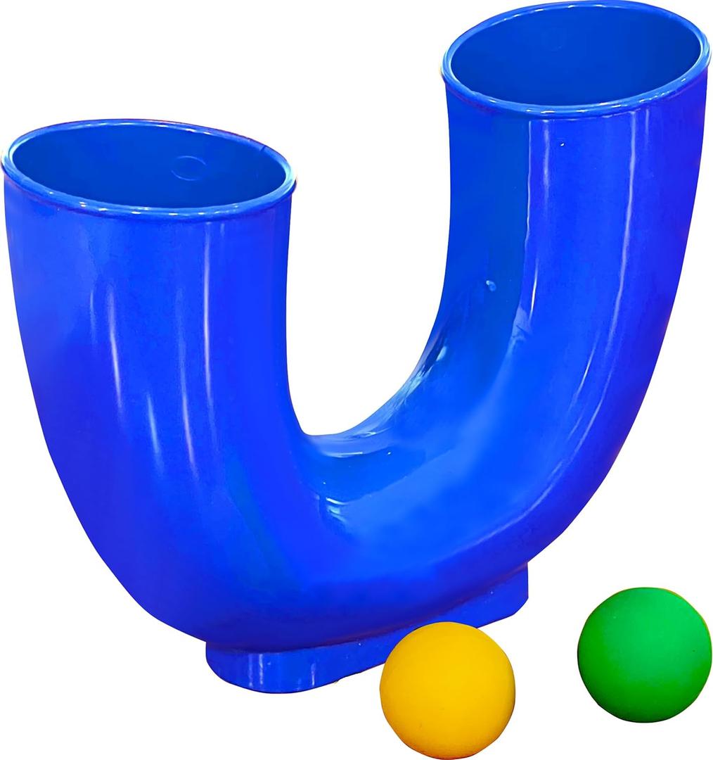 Juggling Balls Skill Game Toy with 2 Balls - Reaction Game Gift Set for Boys, Girls, & Teens - Bop It Outdoor Games, Adult Toy for Family Fun, Perfect 10-Year-Old Boy Gifts (Blue)