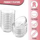 Mini Glass Prep Pinch Bowls, 3.5 inch 4 oz Clear Glass Bowls for Condiments, Small Glass Bowls, and Pinch Bowls (12 Pack)
