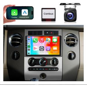 2G 64G Android Car Stereo Radio for Ford Expedition 2006-2017 (Manual A/C) Wireless Carplay Android Auto, 9'' Head Unit Touch Screen with Bluetooth GPS Mirror Link WIFI FM/RDS EQ AHD Backup Camera SWC