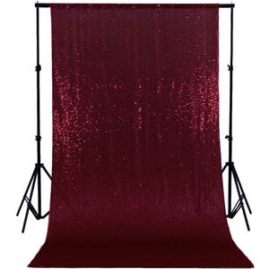 AMZLOKAE Burgundy Sequin Backdrop 4FTx8FT (48"x96") | Sparkling Photo Booth Backdrop for Weddings, Birthdays, Bridal Showers | Shimmer Party Decor, Wine Red Glitter Curtains, Event Background