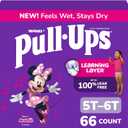Pull-Ups Girls' Potty Training Pants, Size 5T-6T Training Underwear (46+ lbs), 66 Count