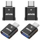 ENVEL 4 pack Upgraded USB C to USB Adapter, 10 Gbps Type-C Male to USB3 Female OTG Converter, Compatible with Apple iWatch iPhone 17 16 15 Galaxy S24 iPad Air 4 5 Mini 6