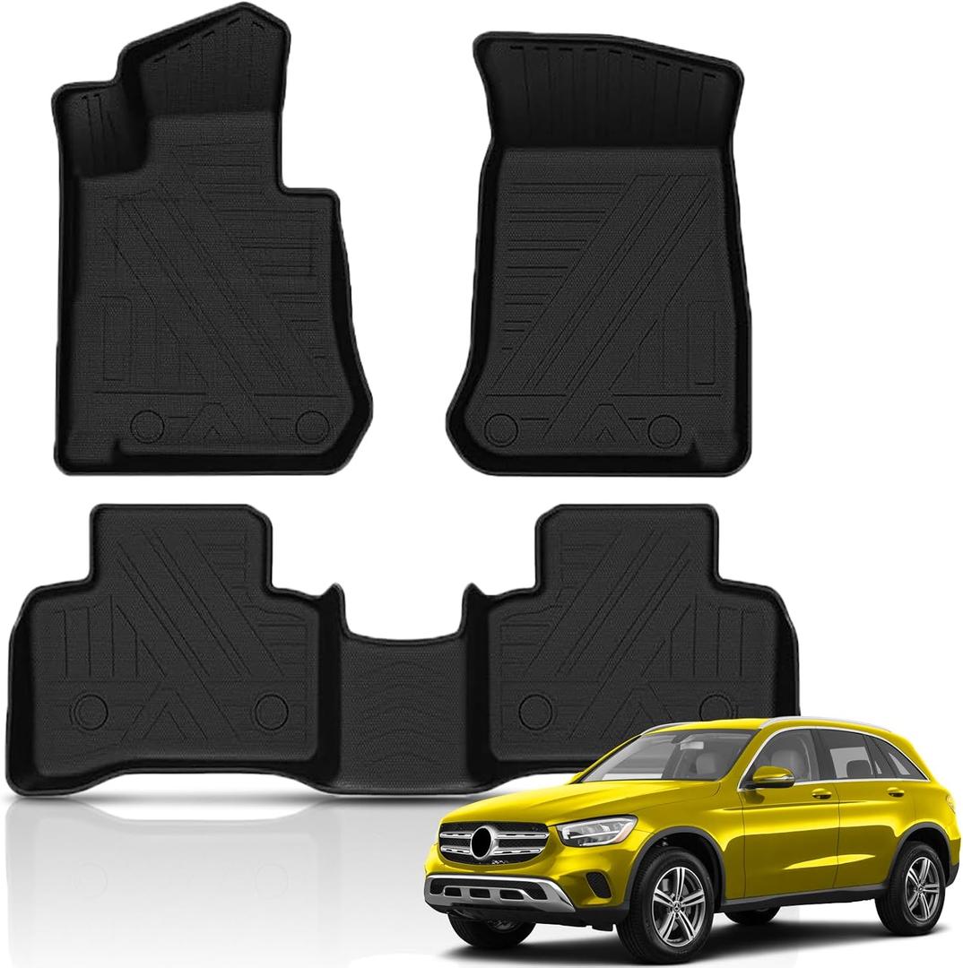 KUST Floor Mats for 2016-2022 Mercedes Benz GLC 300/350e/43 AMG Accessories
1st & 2nd Row Floor Liners, Full Coverage, All Weather Protection, TPE Rubber, Raised Edge