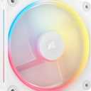 CORSAIR iCUE Link LX120-R RGB 120mm PWM Reverse Fan  Single Fan  Low-Noise, Magnetic Dome Bearing, Dual Light Loops, CORSAIR QuikTurn Screws, Zero RPM Mode  White