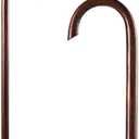 Handmade Wooden Classic American Walking Cane | Highly Durable American Hickory Wood Walking Cane | Ergonomic Handle and Body Grip, Anti-Slip Rubber Tip Wood (32", Dark Brown)
