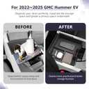 LUWU Center Console Organizer Compatible with 2022 2023 2024 2025 2026 GMC Hummer EV Accessories 2025 2026 Hummer EV Center Console Organizer Armrest Storage Box Armrest Organizer Insert Tray (Black)