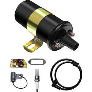 Ignition Coil, Breaker Points, Condenser, Spark Plug, Spark Plug Wire Fit for Kohler K90 K141 K161 K181 K241 K301, Replacement 4151921S, 4715003S, 230722-S, 1213202-S, 238057S, 5204111-S