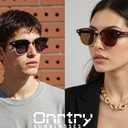 Onrtry Classic Polarized Sunglasses for Men Women Semi-Rimless Frame Sun Glasses Fashion Retro Designer Shades