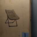 Comfy Saucer Chair for Adults, Soft Faux Fur Bedroom Chair, Accent Dorm Chairs, Flexible Living Room Reading Chairs, Oversized Folding Seat for Teens, X-Large, Brown