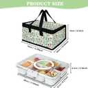 Artcome Sealed Divided Serving Tray with Handle, 8 Compartments, & Carry Bag - Ideal for Organizing and Carrying Snacks and Appetizers - Perfect for Outdoor Dining, Picnics, BBQs, Gatherings & Leisure