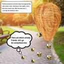 DECYOOL 4 Pack Wasp Nest Decoy Hanging Wasp for Wasps Hornets Yellow Jackets Outdoor Waterproof Material (Orange)
