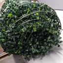 Grooy 48"x 120"(40 sq.ft) Artificial Boxwood Grass Wall Roll with Flowers | UV-Resistant Boxwood Hedge, Green Boxwood Leaves Fence Backdrop, Fake Ivy Greenery, Plant Wall Decor for Outdoor Indoor