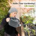 2 x 1 Gallon Watering Can, Garden Watering Can Outdoor, Plant Water Can with Removable Long Spout and Stainless Steel Sprinkler Head, Plastic Indoor Watering Cans for Gardening Flower Plants