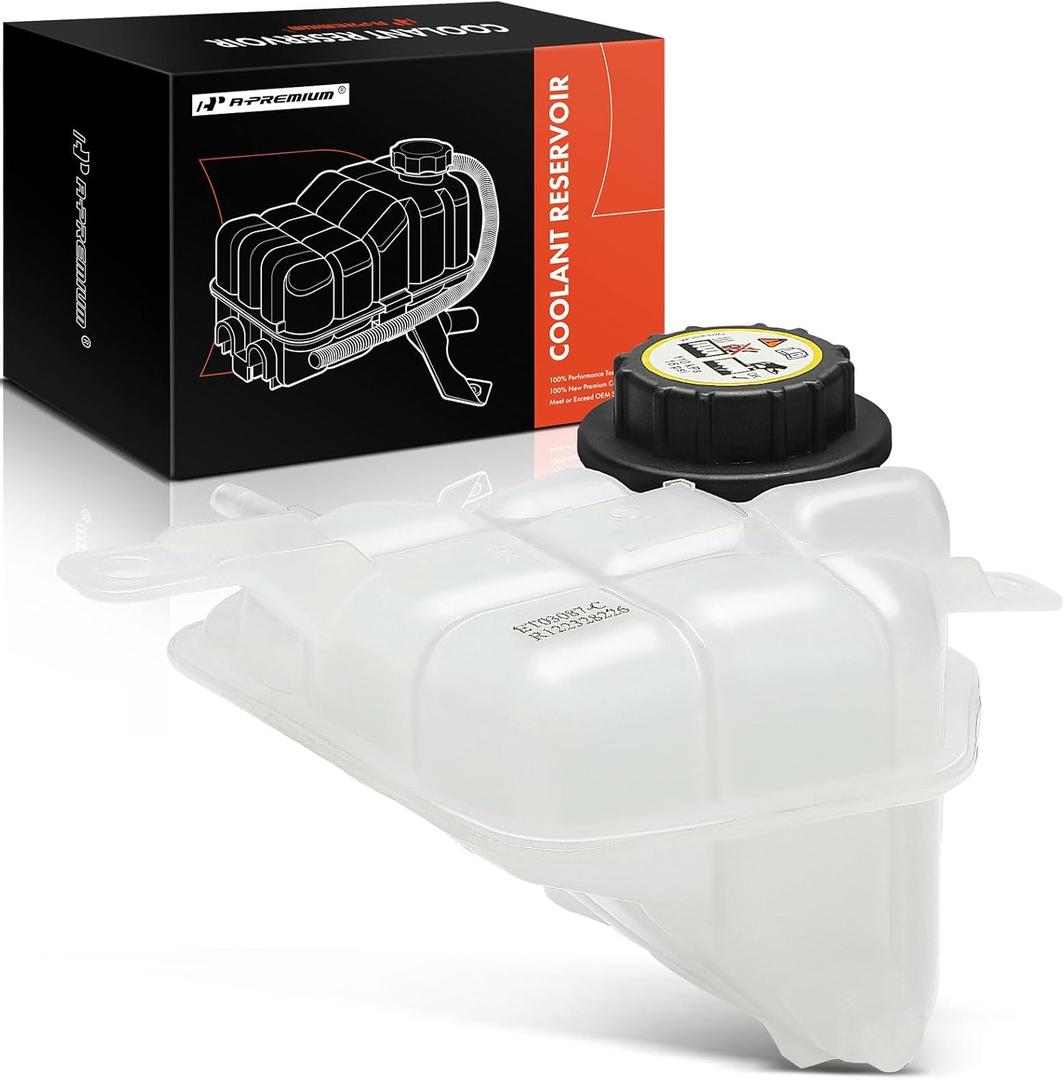 A-Premium Engine Coolant Overflow Recovery Reservoir Tank [w/Cap] Compatible with Ford Fusion 2006-2010, Lincoln Zephyr 2006-2006, Mercury Milan 2006-2009, 2.3L 3.0L, Replace # 6E5Z8A080AA