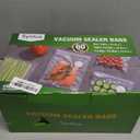 Syntus Vacuum Sealer Bags for Food, 60 Pcs (S+M+L) 8" x 10" and 10" x 13.8" and 11.8" x 13.8" Food Storage Bags for Sous Vide Cooking Microwave Heating, Air Valve Zipper Bags