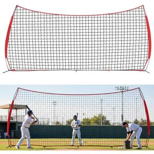 7x7ft/12x9ft/16x10ft/20x10ft Barricade Backstop Net, Sports Barrier Net, Multi-Sport Net with Carry Bag, Protective Screen for Practice- Baseball, Softball, Lacrosse, Soccer, Basketball, Tennis