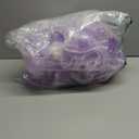 7OZ Plastic Glasses, Disposable Goblets Drinking Glasses Crystal Vintage Water Cups Unbreakable Champagne for Valentines Day, Wedding, Parties (24, Light Purple)