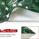 OTOSTAR Set of 4 Grey Christmas Throw Pillow Covers 18x18 Inch Winter Xmas Decorative Pillow Case Cover for Sofa Living Room Holiday Decor (Red- Snowman and Elk)