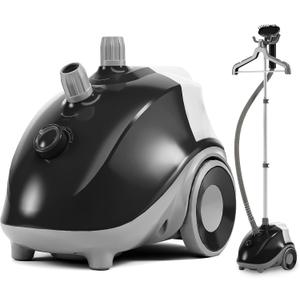 Garment Steamer for Clothes Standing, 1500W Efficient Clothes Steamer Standing with Wheels, Professional 58OZ Water Tank for Continuous Steaming, Fast Heating Wrinkle Remover