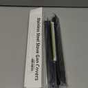 Stove Gap Covers,Stove Gap Filler Stainless Steel,13.8'' to 27.5'' Adjustable Length (2PCS),Range Trim Kit,Oven Stove Gap Guard Between Stovetop and Counter,Easy to Clean Heat Resistant, Black