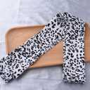 Leopard Scarf for Women Thin Long Scarf for Girls Lightweight Satin Leopard Print Tie for Women Satin Belt