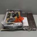 addlon Tall Display Shelf, Dimmable LED Lighted Shelves, Display Cabinet with Remote, Glass Curio Cabinet Bookcase with 3 Color Temperatures, Floor Lamp with Shelves for Living Room Decor