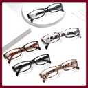 Kerecsen Reading Glasses 5 Pairs Fashion Ladies Readers Spring Hinge with Pattern Print Eyeglasses for Women (Mix Color -4, 2.25)