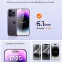 UNBREAKcable 2PCS Screen Protector for iPhone 14 Pro - 1 Privacy Tempered Glass+1 Clear Glass Double Shatterproof [Installation Frame] [9H Hardness] [Case Friendly] Anti-Scratch for iPhone 6.1 inch