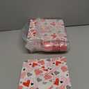 Funnymoom 28 Pcs Valentines Cookie Gift Boxes with Window and 400 Pcs Cupcake Liners Set 8.7 x 5.5 x 2.8 Inch Valentines Day Bakery Cookie Boxes Mini Baking Cups for Sweet Day Party Favors Supplies