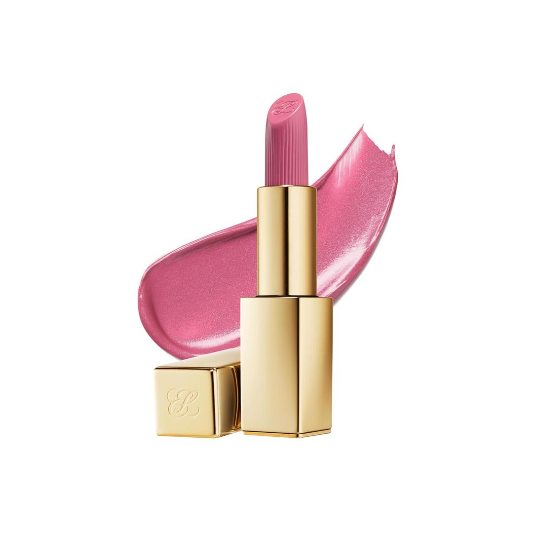 Este Lauder Pure Color Long-Lasting Hi-Lustre Lipstick for Women | Shimmer Finish, 0.12 Ounce (221 Pink Parfait - A light pink with a blue-white sheen)