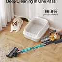 Cordless Vacuum Cleaner, 650W 55KPa 60Mins Vacuum Cleaners for Home, 8-in-1 Stick Vacuum with Charging Dock Station, Powerful Suction, Rechargeable, Versatile for Carpet, Hard Floor, Pet Hair