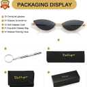 Dollger Cat Eye Cute Sunglasses for Women Men Triangle Vintage Trendy Cool Sun Glasses