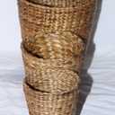 Pot Plant Cover/Planters/Tub in Natural Water Hyacinth Reeds, Set of 3 (1 Extra Free) by RDE Collections