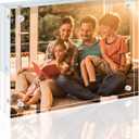 Egofine 5x7 Acrylic Frame, 20mm Thicker Frameless Clear Picture Frame, Double Sided Magnetic Picture Frame, Free Standing Desktop Display (1)