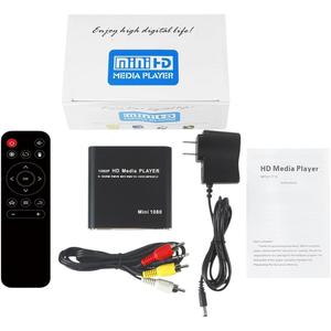 Black EU Plug1080P Mkv Usab 4K High-Definition Blu Ray Video Player for Hd Tv Entertainment Automatic Looping PPT Playback Box EU/UK/Us Plug New 2025 High Reliable Electronic Component