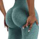 NORMOV 4 Piece Butt Lifting Workout Leggings for Women, Seamless Gym Scrunch Booty Lifting Sets (M)
