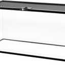 REPTI ZOO Full Glass 15 Gallon Reptile Tank, Medium Reptile Terrarium 24" X 12" X 12" for Gecko Hermit Crab Hognose Snake etc, Top Screen Ventilation & Feeding